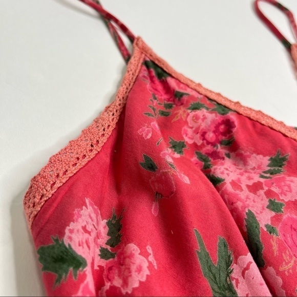 PERRY WALKER Annie Maxi II Floral Pink Boho Tassel Long Ruffle Tiered Maxi Dress - Picture 7 of 15